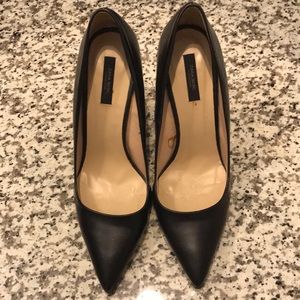 Zara 4” black block heels